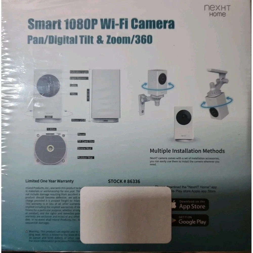 NexHT My Guard 1080P Pan‎ Digital Tilt and Zoom Indoor Smart Wi-Fi Camera